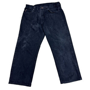 Red Kap Jeans Mens 36 Black Solid Denim 100% Cotton Straight Casual Outdoor Logo